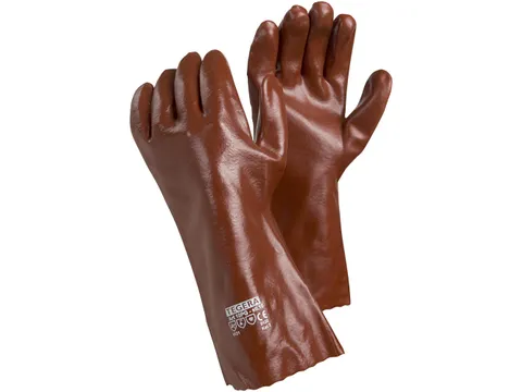 Tegera 10PG PVC handschoenen, rood, maat 8, per 12 paar