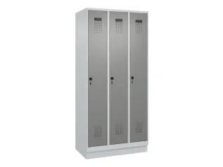 locker,HxBxD 1950x900x500mm,3vak,vak B 300mm,draaigrendel,sokkel - 3