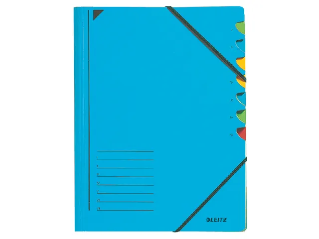 Sorteermap Leitz 3907 A4 7 Vaks Blauw karton