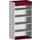 roldeurkast 2000x1050x650mm 4xStalen bodem cil.-slot RAL7035 RAL3004
