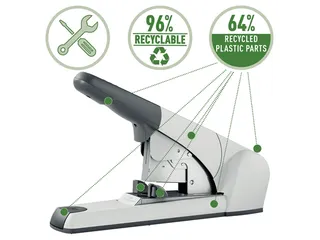 Blokhechter Leitz 5553 Heavy Duty Flat Clinch 120vel zilvergrijs - 2