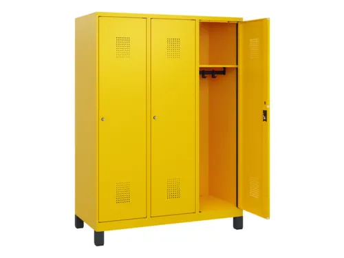 schoollocker,HxBxD 1630x1200x500mm,3vak,vak B 400mm,cil.-slot,voeten