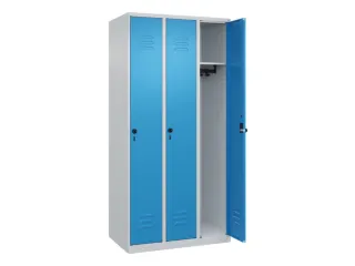 locker,HxBxD 1850x900x500mm,3vak,vak B 300mm,draaigrendel - 2