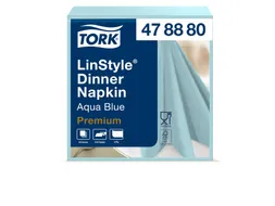 Dinerservetten LinStyle 1/4-vouw 1-laags 50st aqua 478880
