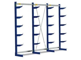 Draagarmstelling 2500x3255x540mm 6etages 1920kg/etage Ral5010 - 1