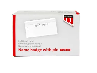 Badge Quantore met speld 40x75mm - 2