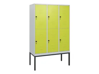 dubbeldekse locker,HxBxD 1950x1200x500mm,3x2vak.,vak B 400mm - 1