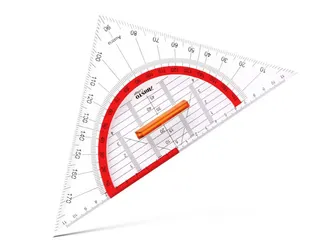 Geodriehoek Aristo GEOCollege 220mm met greep transparant - 3