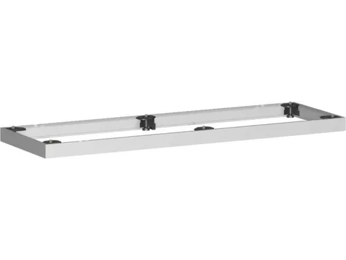 sokkel,v. kantoorstelling,HxB 50x1200mm,metaal,zilverkleurig