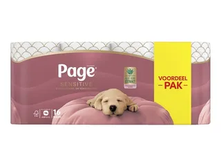 Toiletpapier Page Sensitive Aloë Vera 3-laags wit 140vel - 1