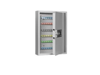 sleutelkast,120haak,HxBxD 630x460x130mm,romp RAL7035,front RAL7035 - 1