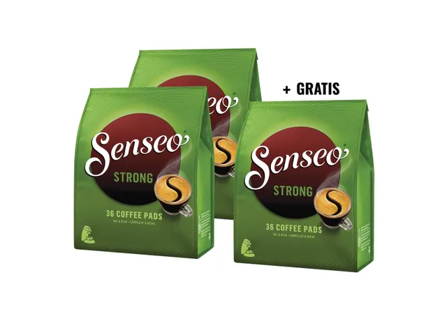 ACTIE SENSEO: 2 + 1 GRATIS: Senseo Strong, zakje van 36 koffiepads