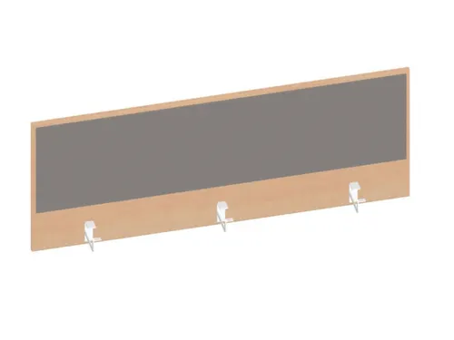 baliepaneel,v. bureau,aanbouw achter,B 1400mm,NE-esdoorn,BN8078-grijs