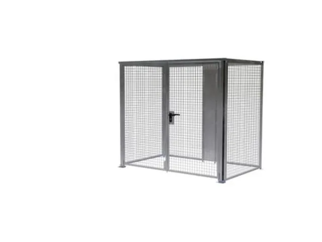 magazijnbox HxBxD 2 1x2 45x1595m gaaswanden dubbele openslaande deur