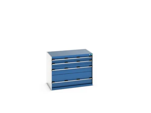 ladekast HxBxD 800x1050x650mm 4laden romp RAL7035 front RAL5010