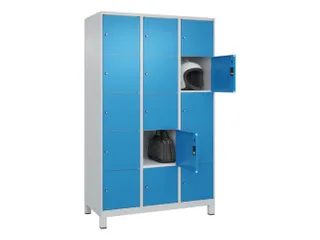 lockerkast,HxBxD 1950x1200x500mm,3x5vakken,vak B 400mm,cil.-slot - 1