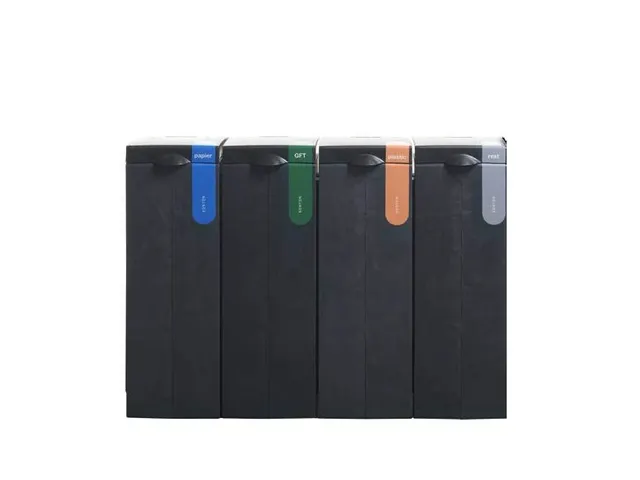 Bonton Original prullenbak 70 liter antraciet voor papier met inworpop