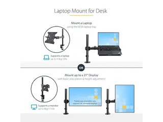 Monitorarm voor Laptop of Monitor Zwart - 10