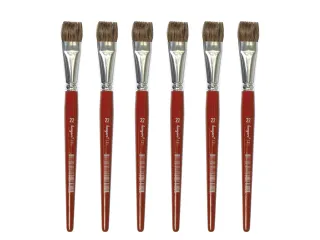 Penseel Kangaro Serie 121 plat Nr. 22 geitenhaar doos 6 stuks - 1