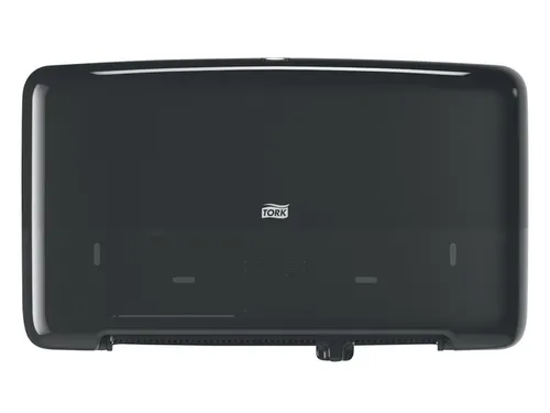 Tork 555508 T2 Twin Mini Jumbo Toiletpapier Dispenser Elevation Zwart