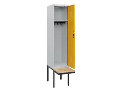 locker met bank,HxBxD 1950x400x815mm,1vak,vak B 400mm,cilinderslot