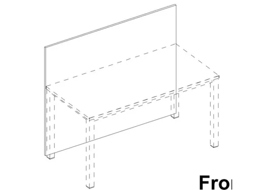 baliepaneel,v. bureau,aanbouw achter,B 1200mm,CC-zwart,BN8078-grijs