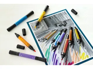 Tekenstift Faber-Castell Pitt Artist duo marker Fashion etui 5stuks kl - 5