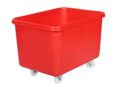 Verrijdbare Rechthoekige Bak 340 Liter Hxbxd 711x991x686mm Pe Rood