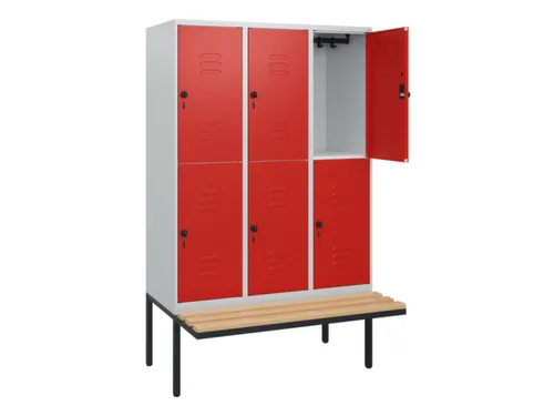 Dubbeldekse dekenkist,HxBxD 1950x1200x815mm,3x2vak.,vak B 400mm