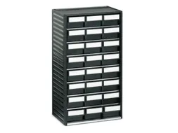 ESD-assortimentskast,HxBxD 550x310x180mm,24lade(n),laden zwart