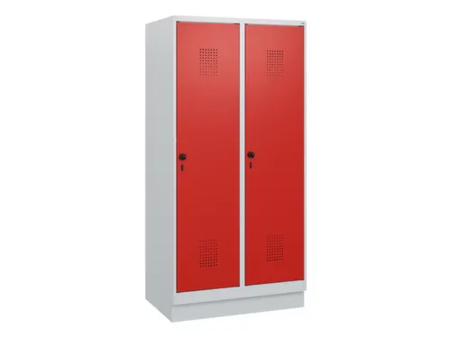 schoollocker,HxBxD 1630x800x500mm,2vak,vak B 400mm,draaigrendel,sokkel