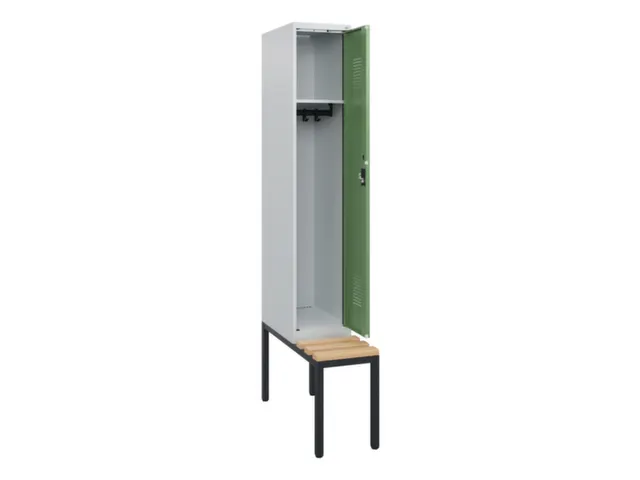 locker met bank,HxBxD 1950x300x815mm,1vak,vak B 300mm,cilinderslot