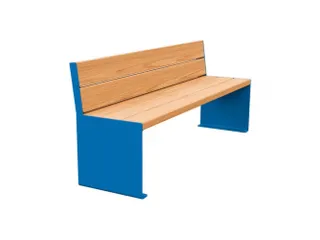 zitbank,B 1800mm,3latten,hout-zitting licht eikenhout,zitting H 450mm - 1