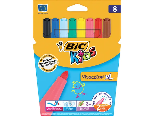 Kleurstiften BicKids Visacolor XL assorti blister à 8 stuks
