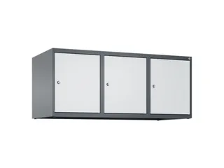 opzetkast,v. locker,3vak.,vak B 400mm,HxBxD 500x1200x500mm,vleugeldeur - 1