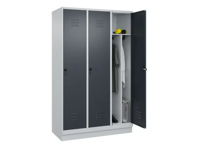 locker voor scheiding van kleding,HxBxD 1950x1200x500mm,3vak