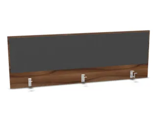 opzetpaneel bureau aanbouw achter NP-tiepolo nut antraciet 1600mm - 1