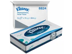 Kleenex 8824 facial tissue 3-laags wit 20x20cm 12x72 tissues