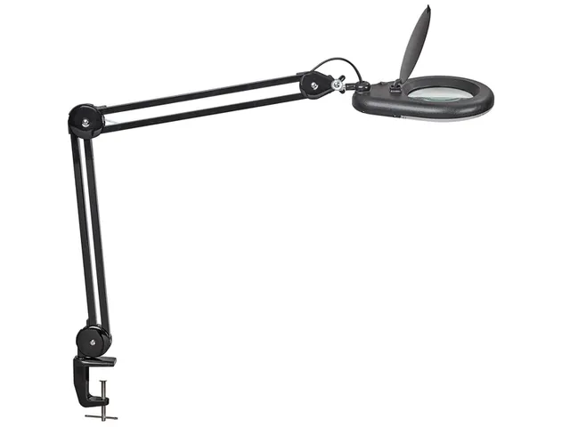 Lampe loupe MAULviso LED pince noir