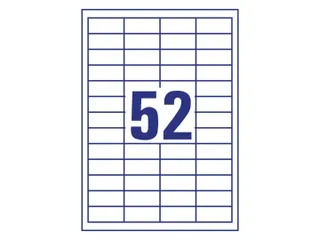 Etiket Avery Zweckform 3650 48x21mm wit 5200stuks - 3