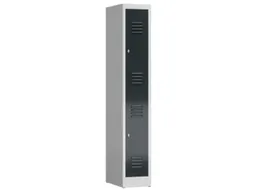 Dubbeldekse garderobekast 1800x310x500mm 2vak B300mm RAL7035 RAL7016