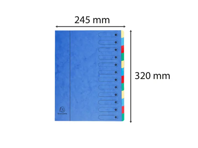 Sorteermap Harmonika 12 vak blauw