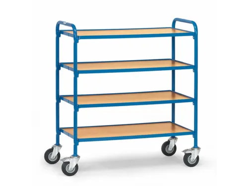 bijzetwagen,draagverm. 250kg,4etage(s),laadvl. LxB 940x470mm,houtetage