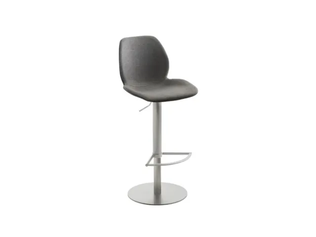 tabouret de bar,assise H 525-775mm,assise tissu anthracite chiné