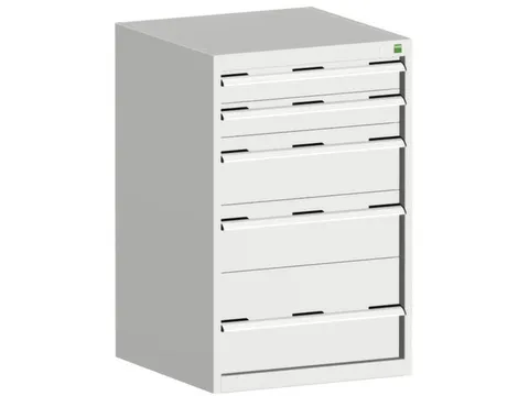 ladekast HxBxD 1000x650x650mm 5laden romp RAL7035 front RAL7035