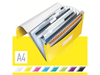 Sorteermap Leitz WOW A4 6 vaks PP geel - 2