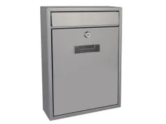 Brievenbus Ibiza Zilvergrijs met naamplaatje incl. 2 sleutels 36x26x8c