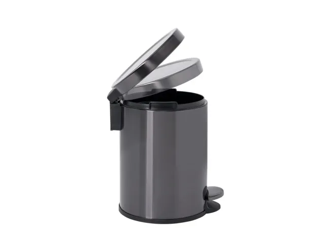 Ronde Step-On Pedaalemmer 6 liter Metallic grafiet