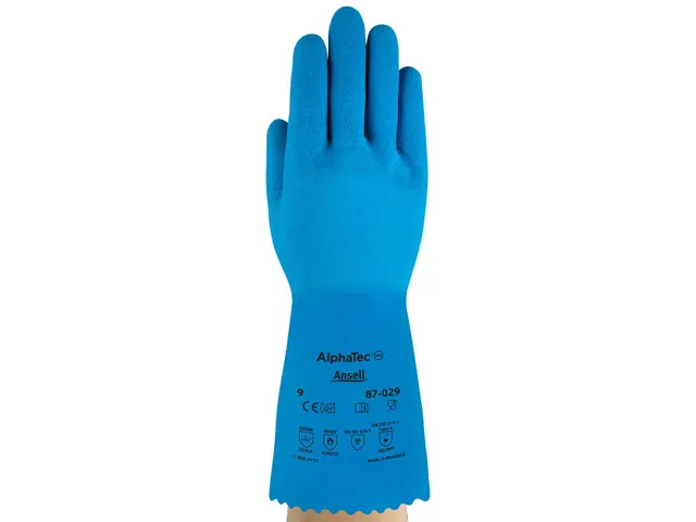 Ansell AlphaTec 87-029 Latex handschoen Blauw maat 7