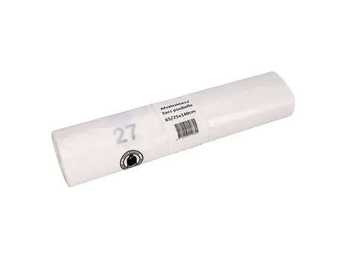 Afvalzak Cleaninq 65/25x140cm HDPE recycled T25 240 Liter transparant